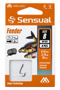 Āķi ar pavadiņām – Sensual – Feeder 9109, Nr. 8 BN / aukla: 0,16 mm / 70 cm – 8 gab.