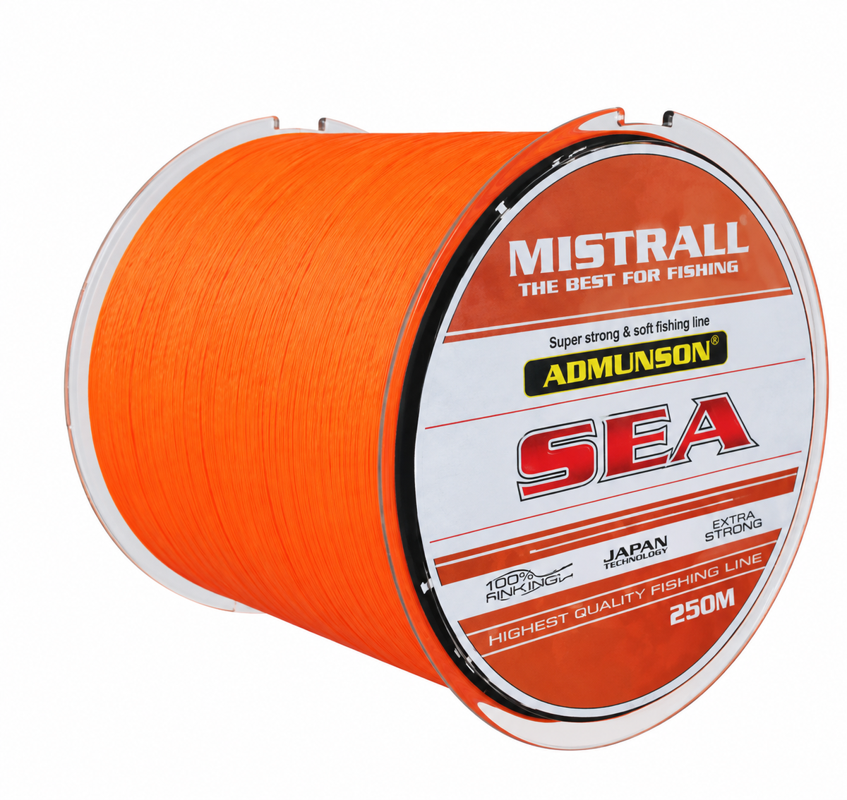 ADMUNSON SEA makšķerēšanas aukla ORANGE 0.40mm/250m