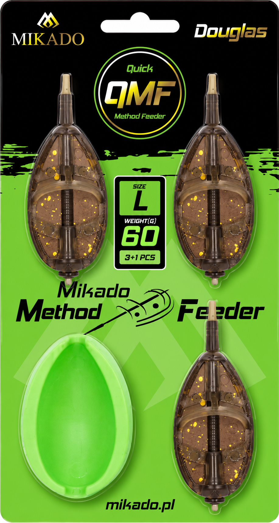 METHOD FEEDER "DOUGLAS" Q.M.F. SYSTEM KOMPLEKTS ( L ) - 3x60g + FEEDER FORMA