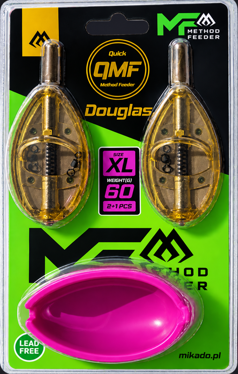 METHOD FEEDER "DOUGLAS" Q.M.F. XL KOMPLEKTS - 2x60g + FEEDER FORMA