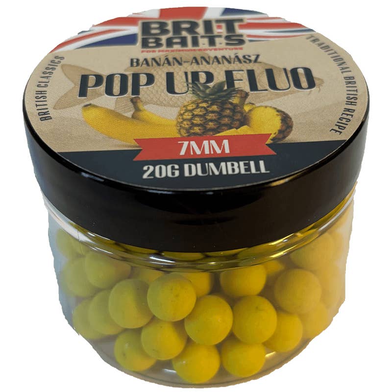 BritBaits fluo pop ups banana pineapple 7mm