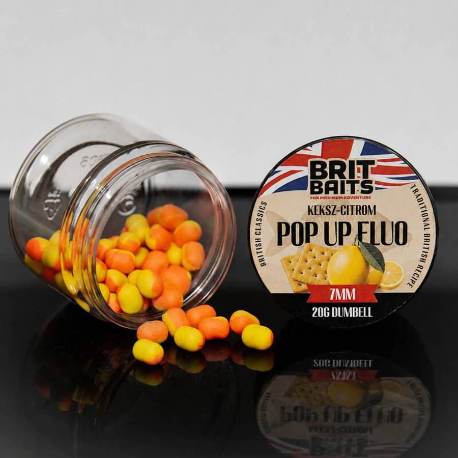 BritBaits fluo pop ups biscuit lemon 7mm