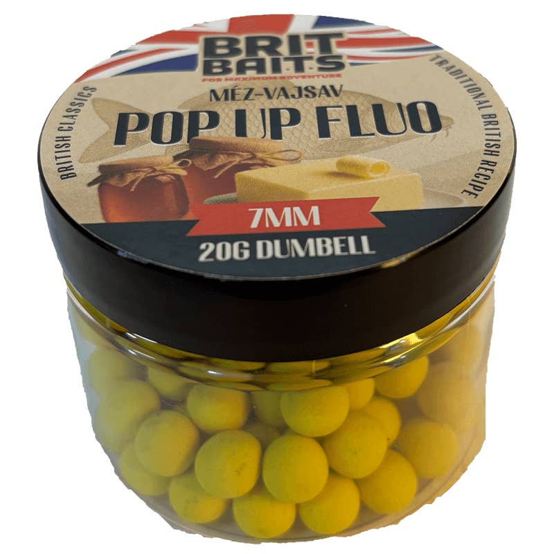 BritBaits fluo pop ups honey butyric acid 7mm