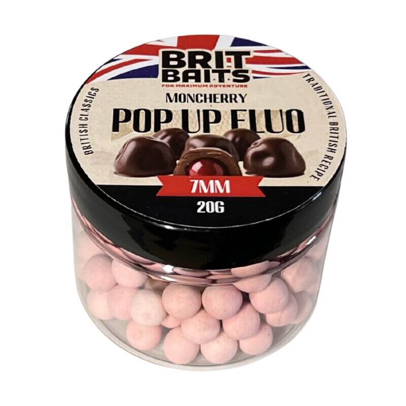 BritBaits fluo pop ups moncherry 7mm